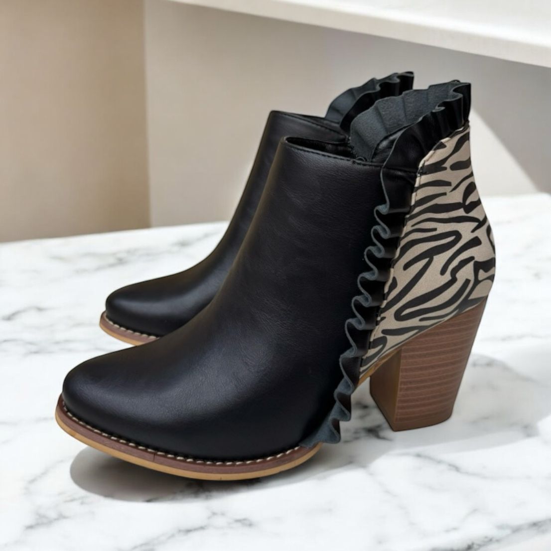 Botin Ecocuero Animal Print Ac-818