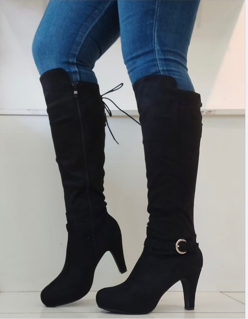 Bota Negra Taco fino Ac-911