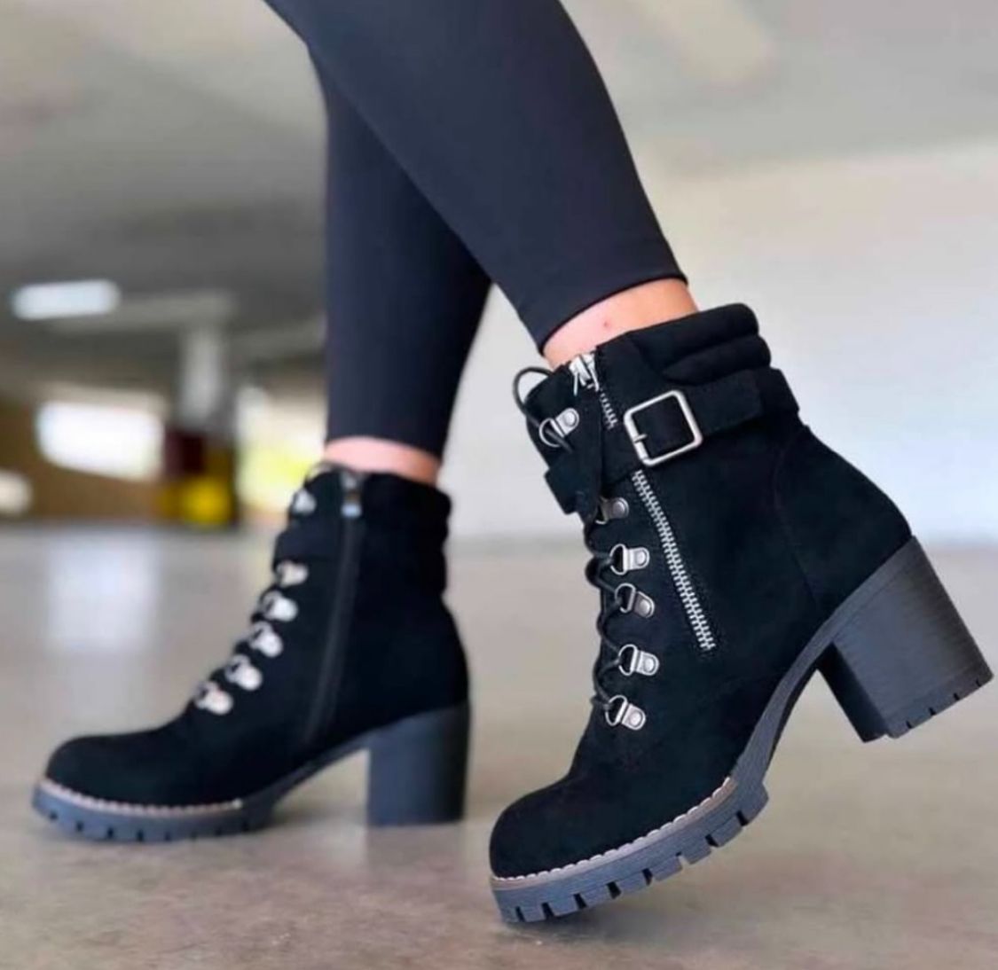 Botin Gamuza Negro Ac-817