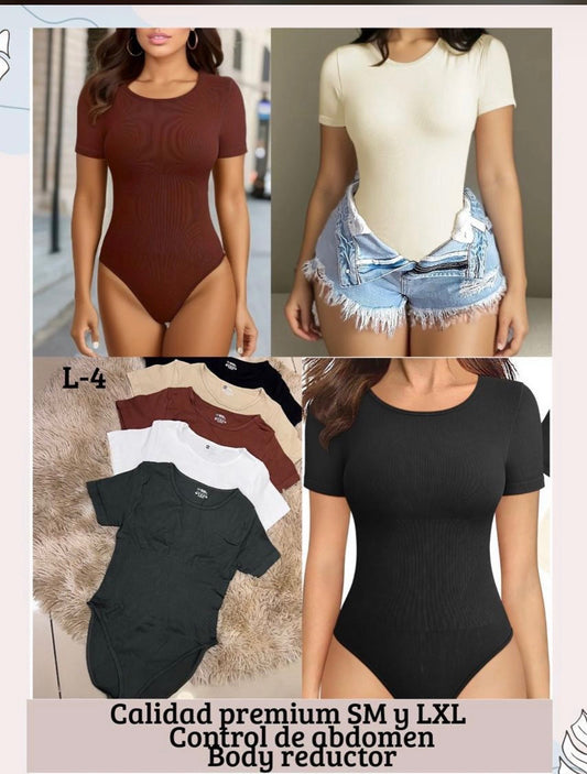 Body Manga Corta Control de Abdomen