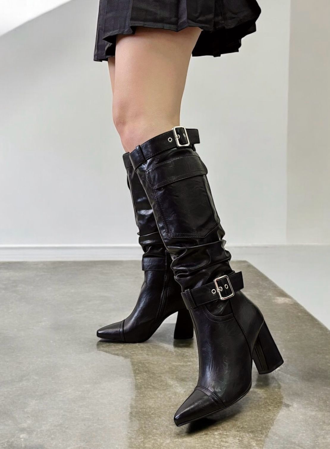 Bota Negra Ecocuero Ac-811