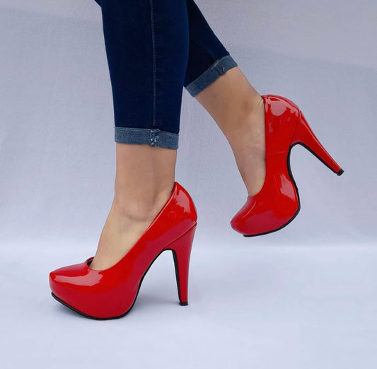 Calzado Stiletto Rojo Charol